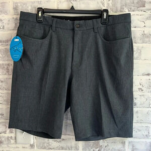 NWT Men’s Greg Norman Dark Gray Hybrid Stretch Shorts, size 36, 9”Inseam Pockets